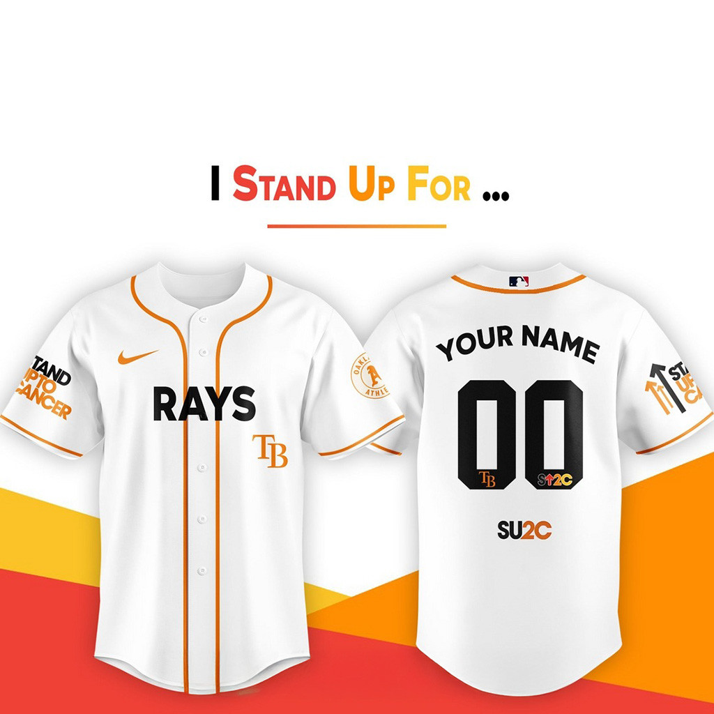 Custom Tampa Bay Rays X Stand Up To Cancer 2025 Baseball Jersey Tampa Bay Rays Merch