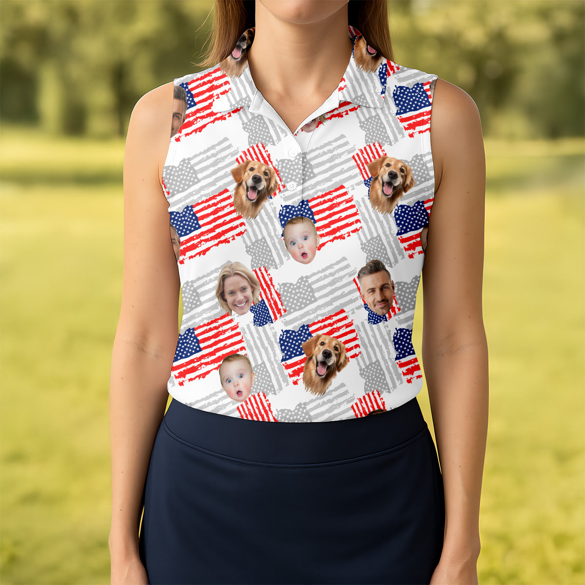 Custom Face Shirt, Personalized Dog Shirts, Golf Polo For Ladies, Golf Tops For Women
