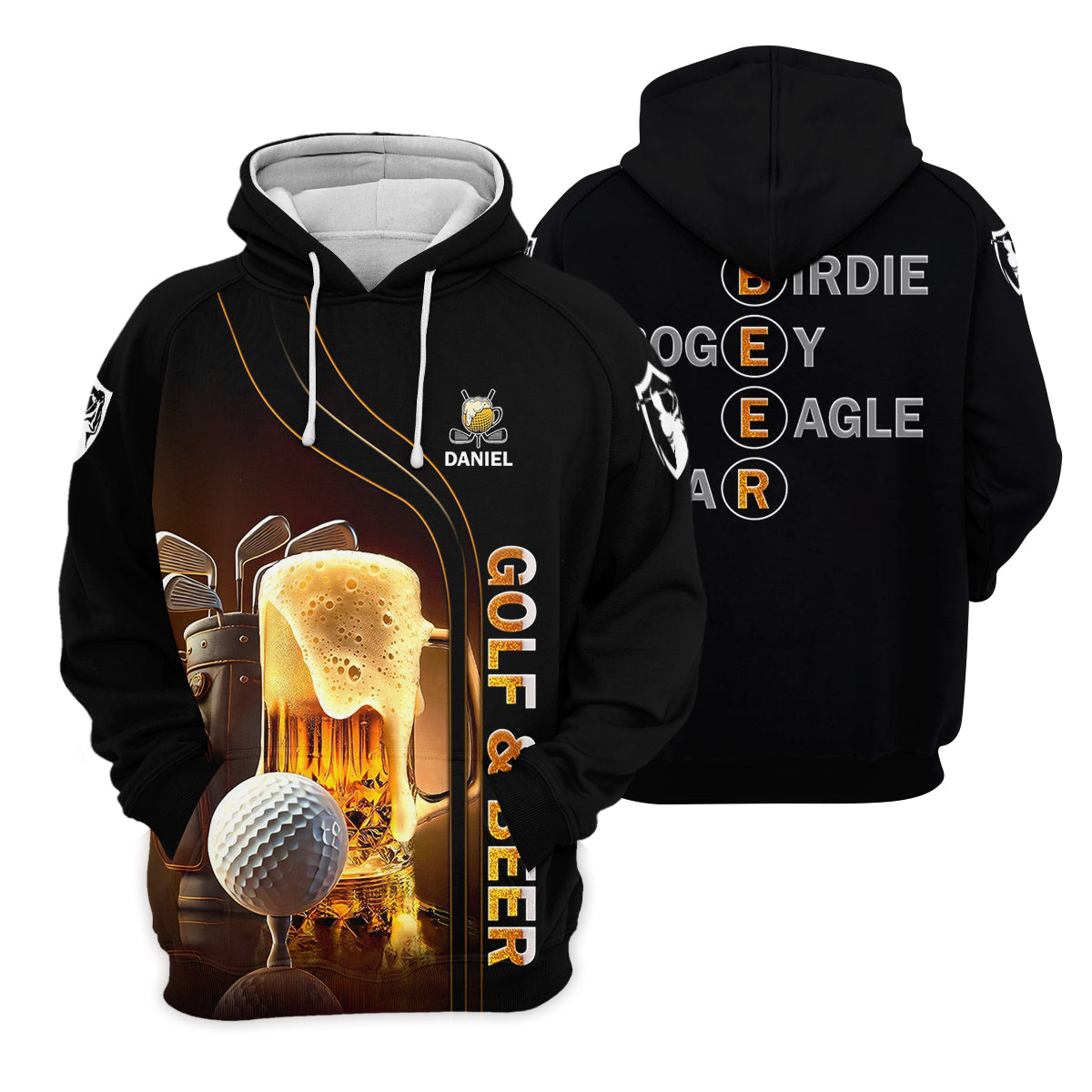 Golf And Beer Custom Golf Hoodie Shirt, Funny Golf Shirt, Gift For Golfers