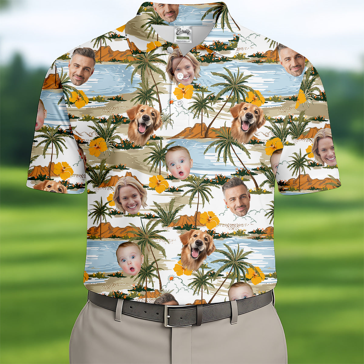 Hawaiian Shirts With Faces, Floral Men Shirt, Custom Team Shirts, Mens Hawaiian Golf Shirts, Golf Gifts For Men