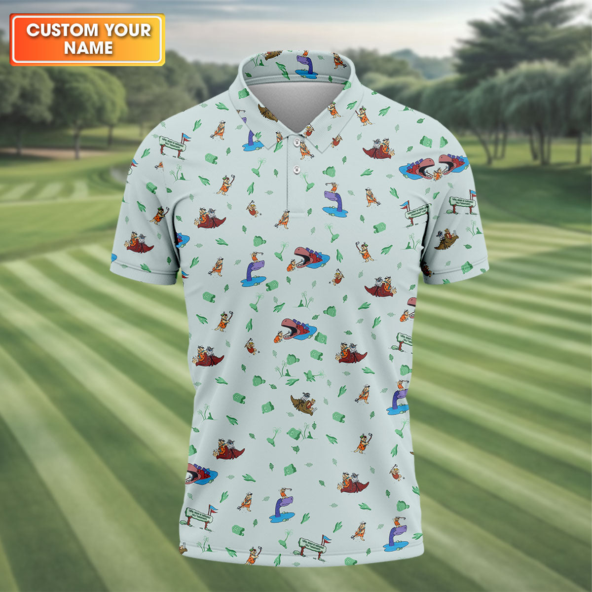 Loyal Order of Dinosaurs' Tourney Men's Golf Polo Shirt, Funny Golf Shirt, Gift For Golfers