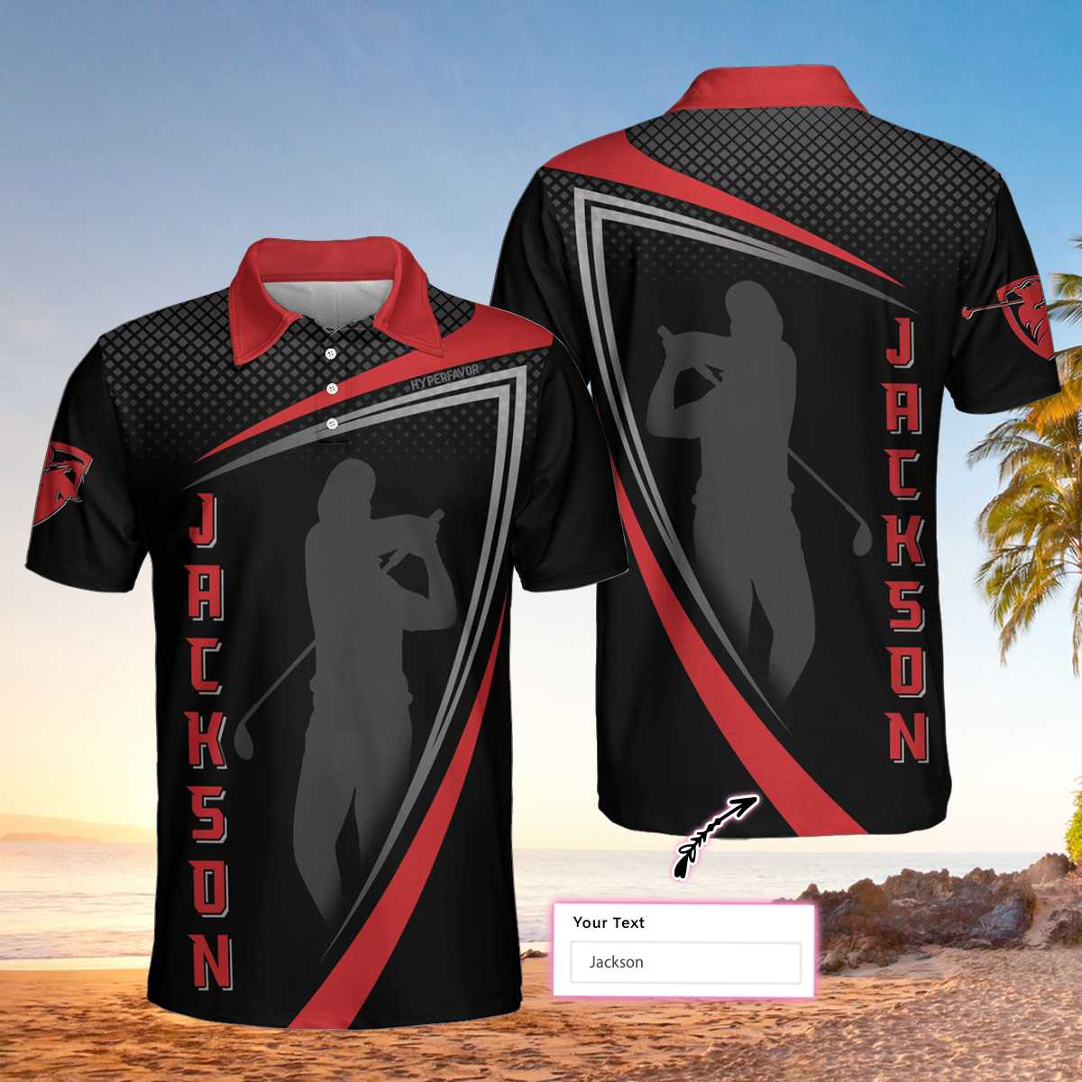 Personalized Men's Polo Shirt, Golfing Apparel, Golf Clothing, Mens Golf Gift