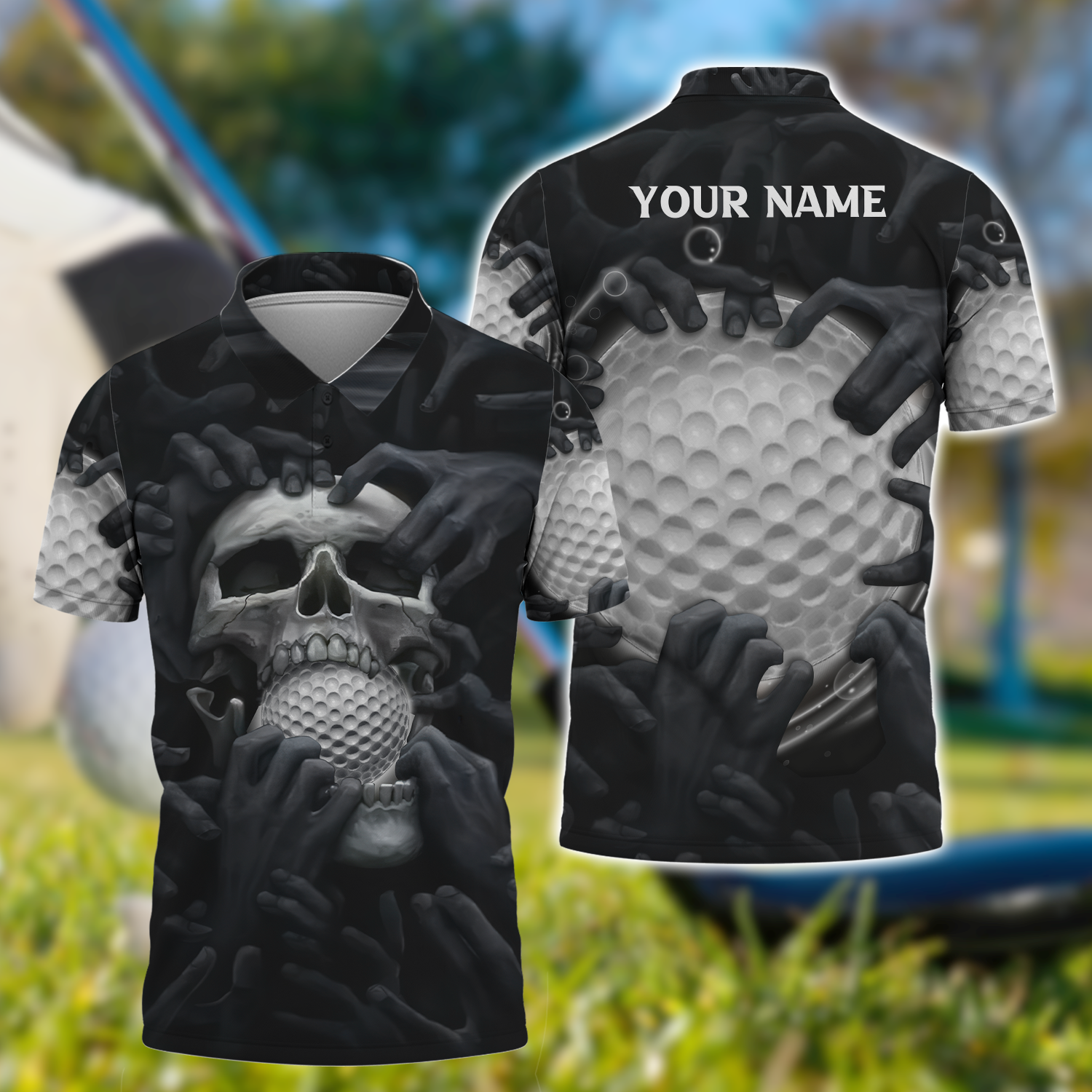 Skull Custom 3D Shirt, Gift For Golfers, Golf Gift For Men